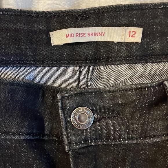 Levi’s Mid-Rise Skinny Cropped Jeans- Size 12 W31 - Picture 7 of 15